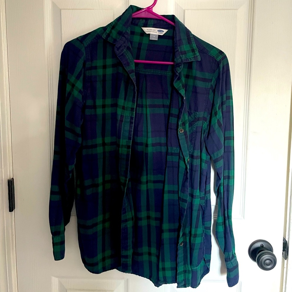 Old Navy Blue/Green Flannel